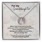 For Granddaughter from Grandmother: Linked Horseshoe Pendant
