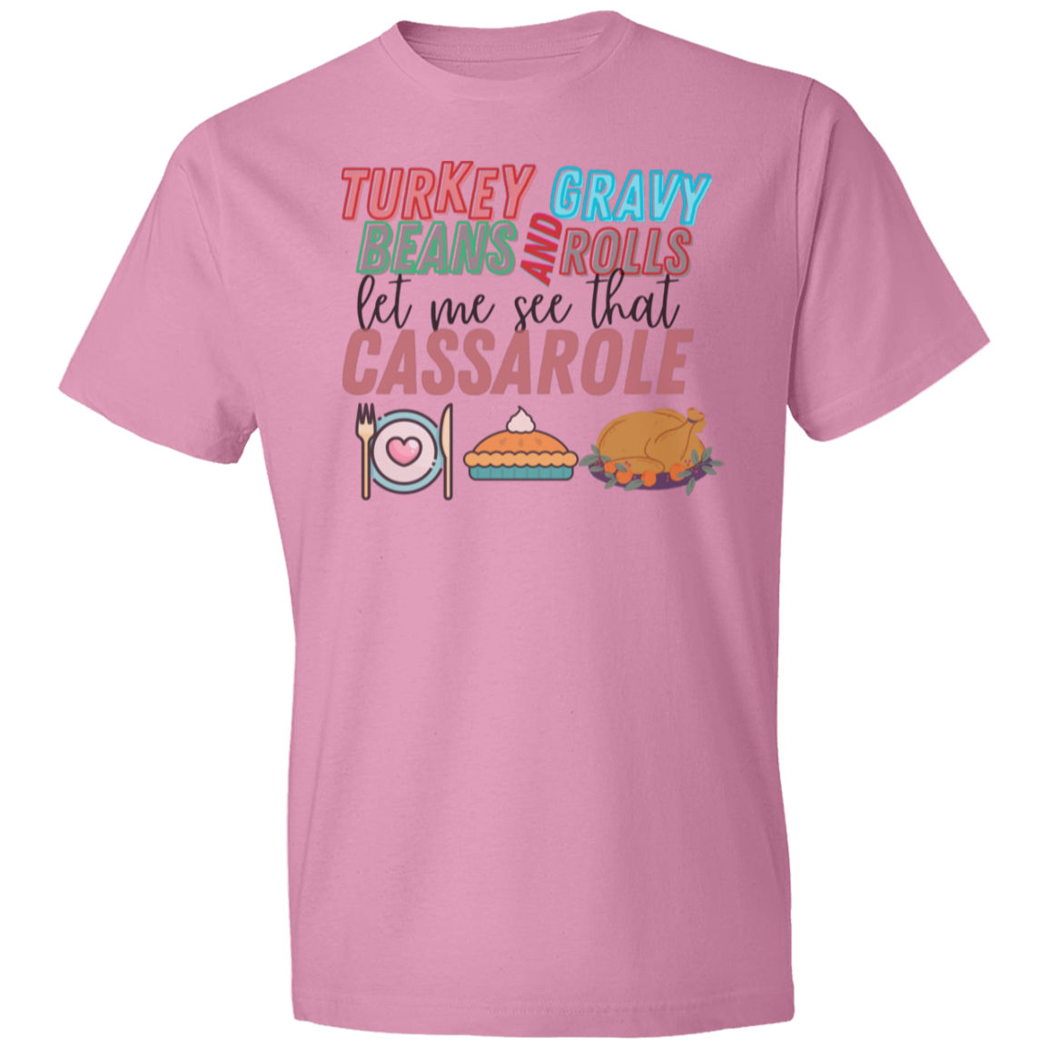 All the Food Thanksgiving Lightweight T-Shirt / Multiple Colors