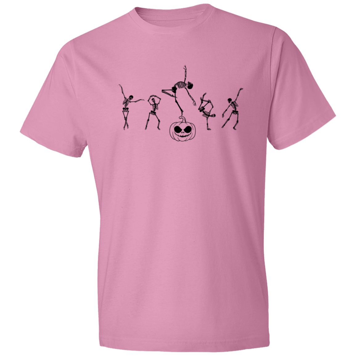 Dancing Skeletons with Pumpkin / Lightweight T-Shirt / Multiple Colors