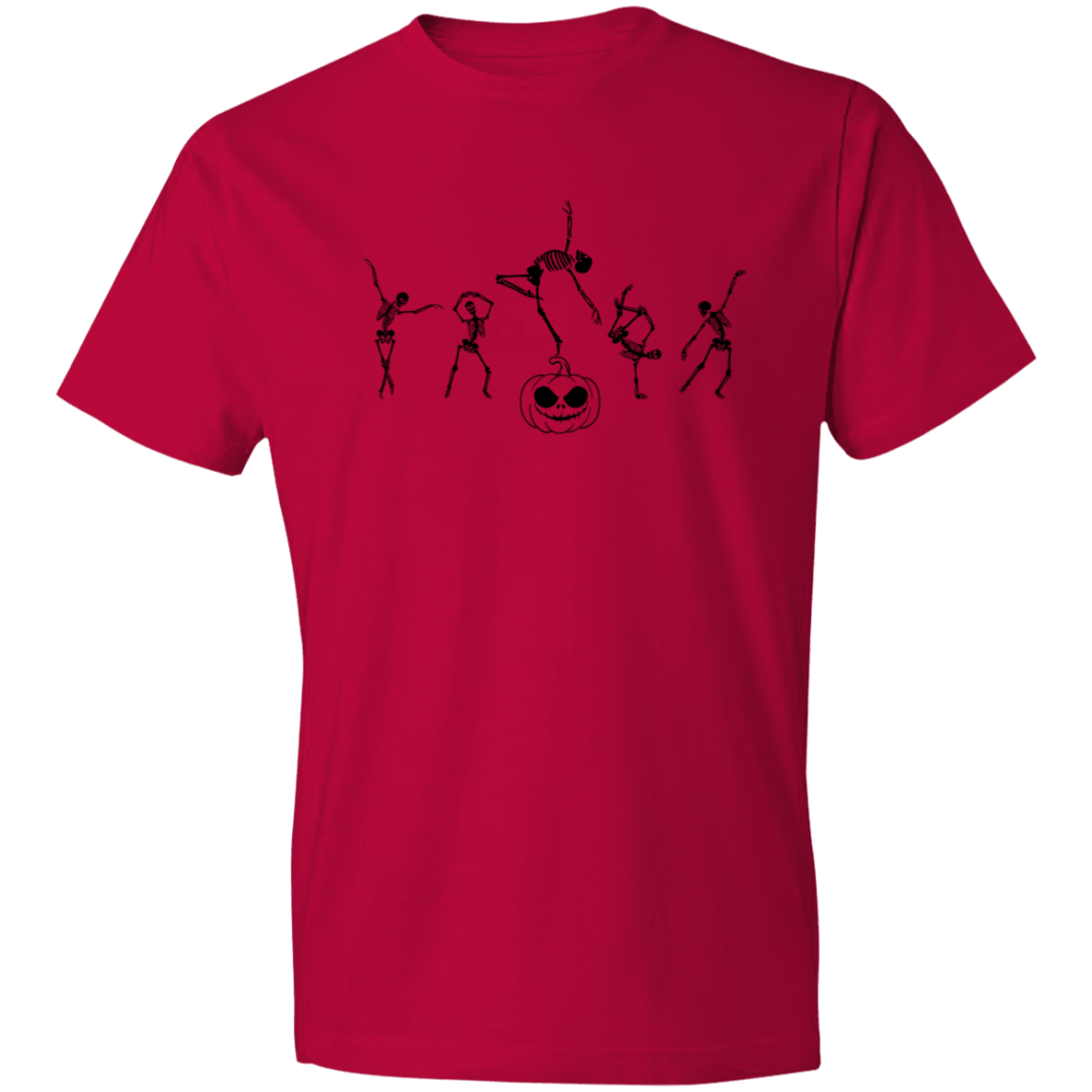 Dancing Skeletons with Pumpkin / Lightweight T-Shirt / Multiple Colors