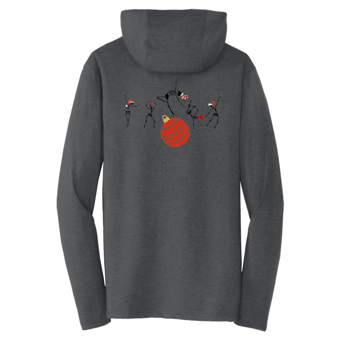 Dancing Christmas Skeletons / Front and Back T-Shirt Hoodie / Multiple Colors