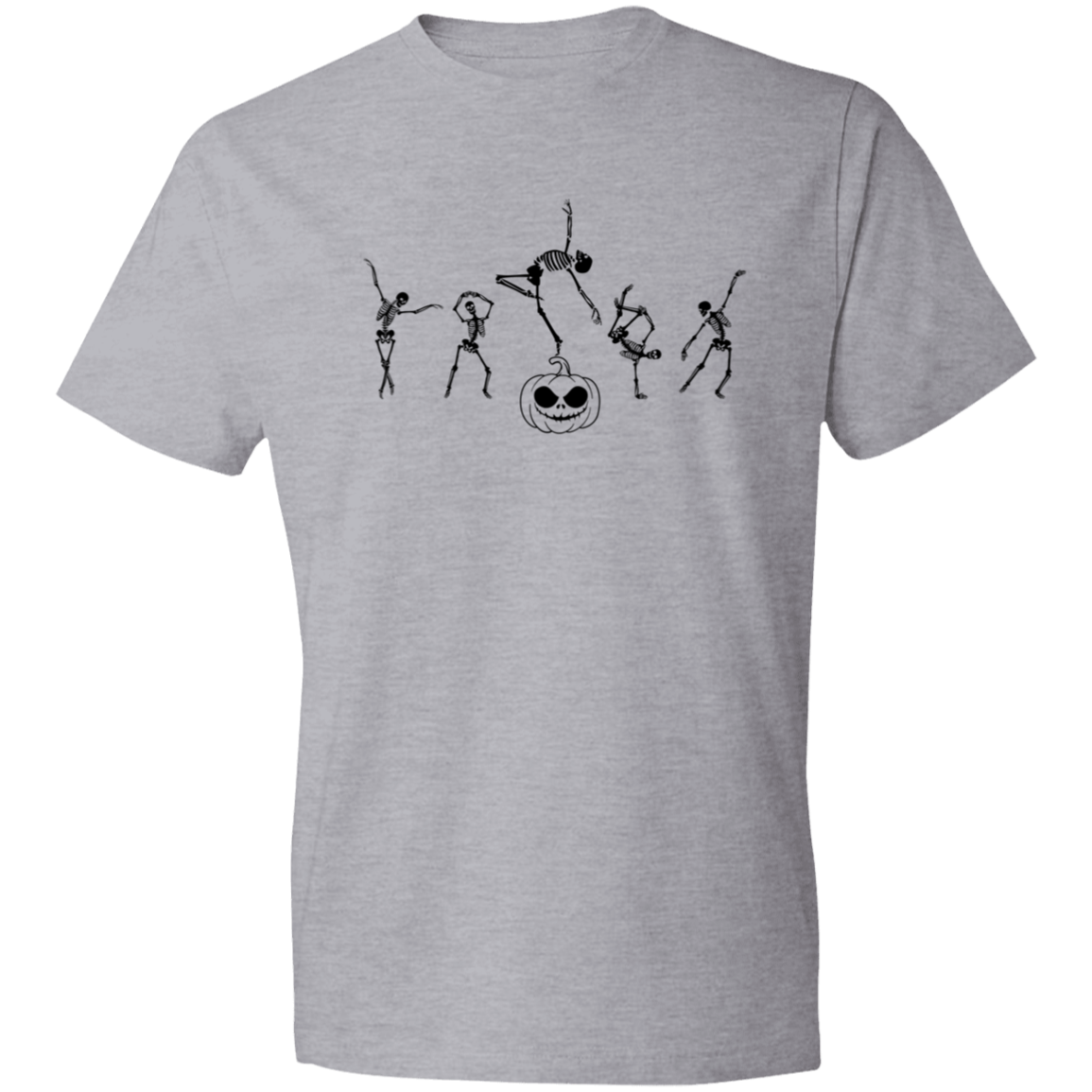 Dancing Skeletons with Pumpkin / Lightweight T-Shirt / Multiple Colors