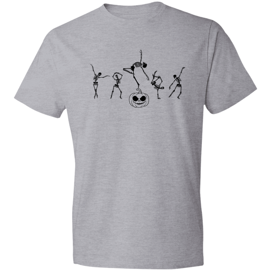 Dancing Skeletons with Pumpkin / Lightweight T-Shirt / Multiple Colors