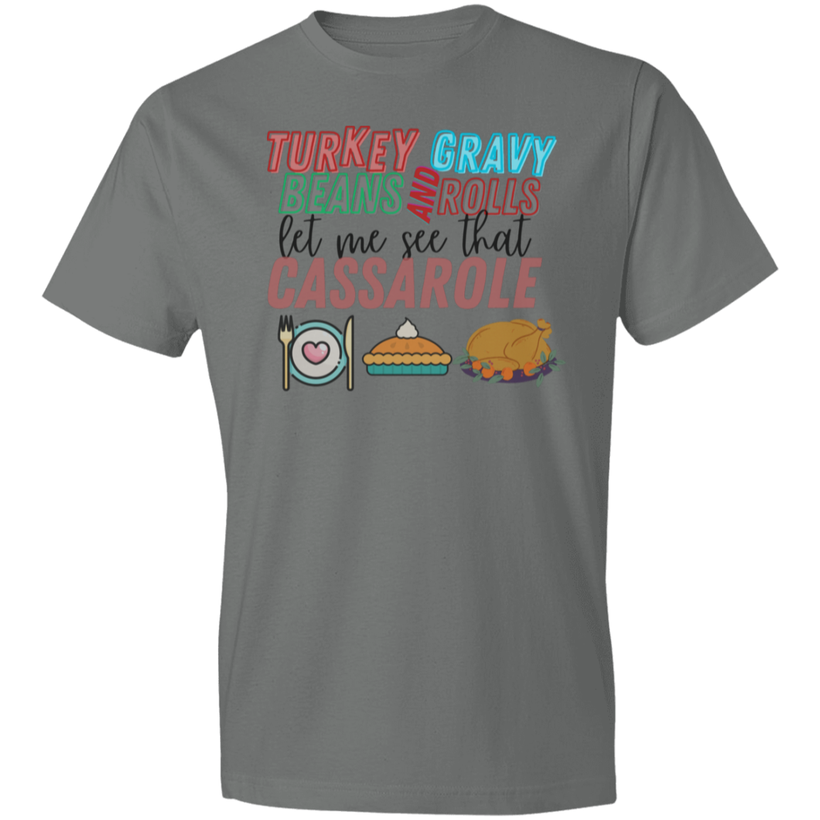 All the Food Thanksgiving Lightweight T-Shirt / Multiple Colors