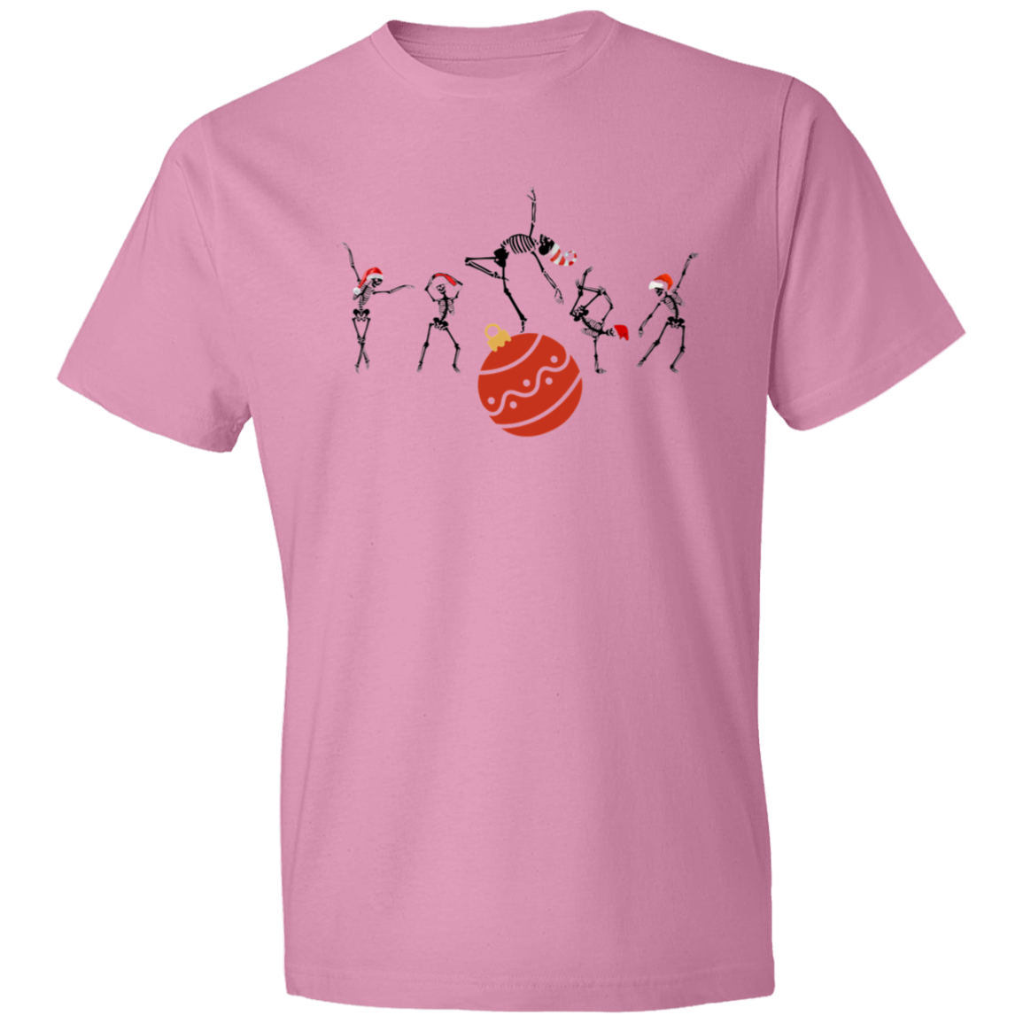 Dancing Christmas Skeletons / Lightweight T-Shirt / Multiple Colors