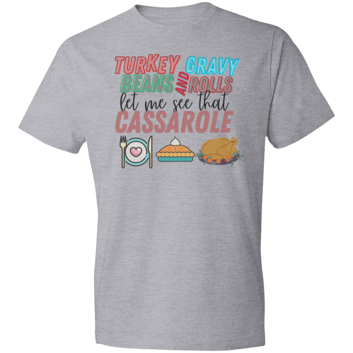 All the Food Thanksgiving Lightweight T-Shirt / Multiple Colors