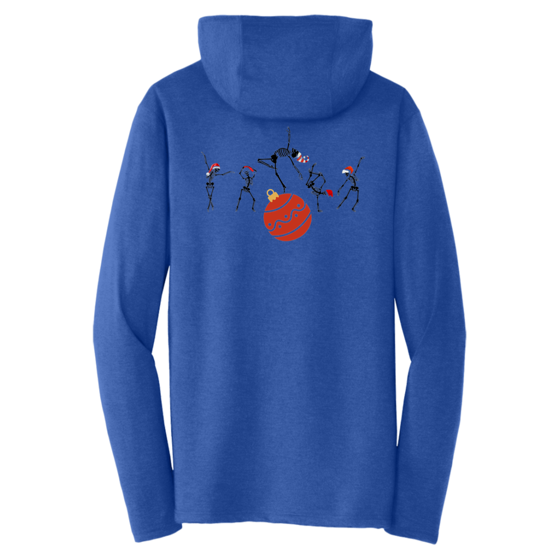 Dancing Christmas Skeletons / Front and Back T-Shirt Hoodie / Multiple Colors