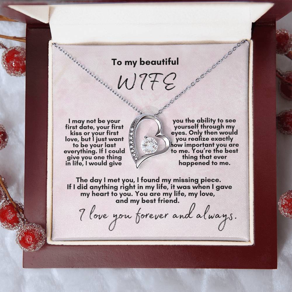 For Beautiful Wife: Forever Love Necklace