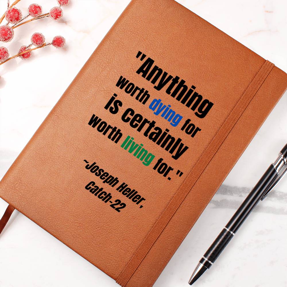 Vegan Leather Journal: Catch 22 Quote