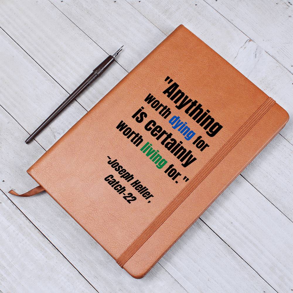 Vegan Leather Journal: Catch 22 Quote
