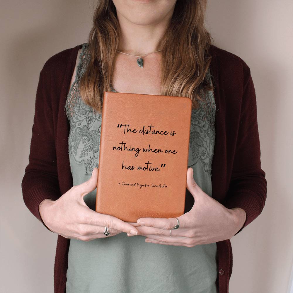 Vegan Leather Journal: Pride and Prejudice Quote