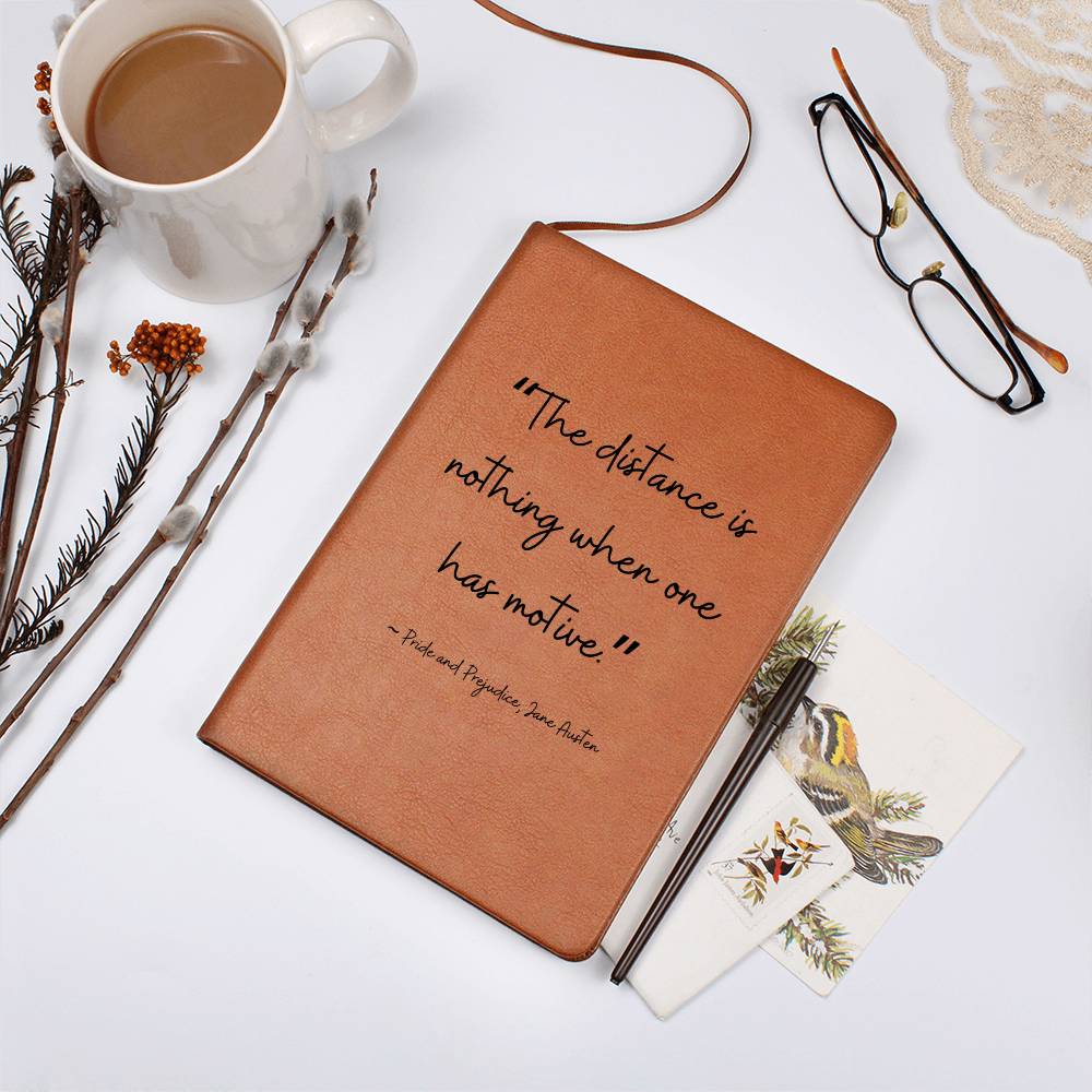 Vegan Leather Journal: Pride and Prejudice Quote