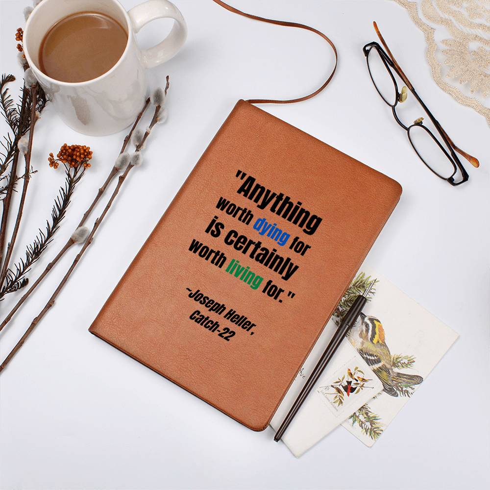 Vegan Leather Journal: Catch 22 Quote