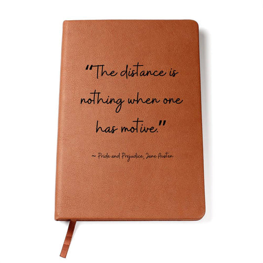 Vegan Leather Journal: Pride and Prejudice Quote