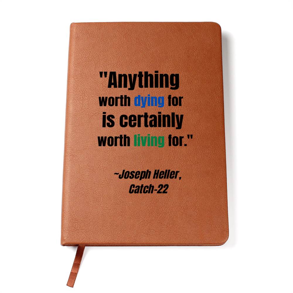 Vegan Leather Journal: Catch 22 Quote