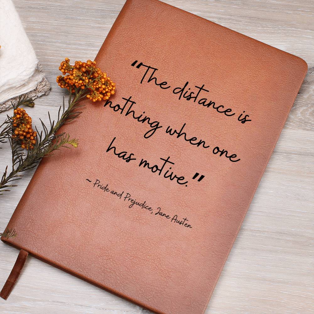 Vegan Leather Journal: Pride and Prejudice Quote