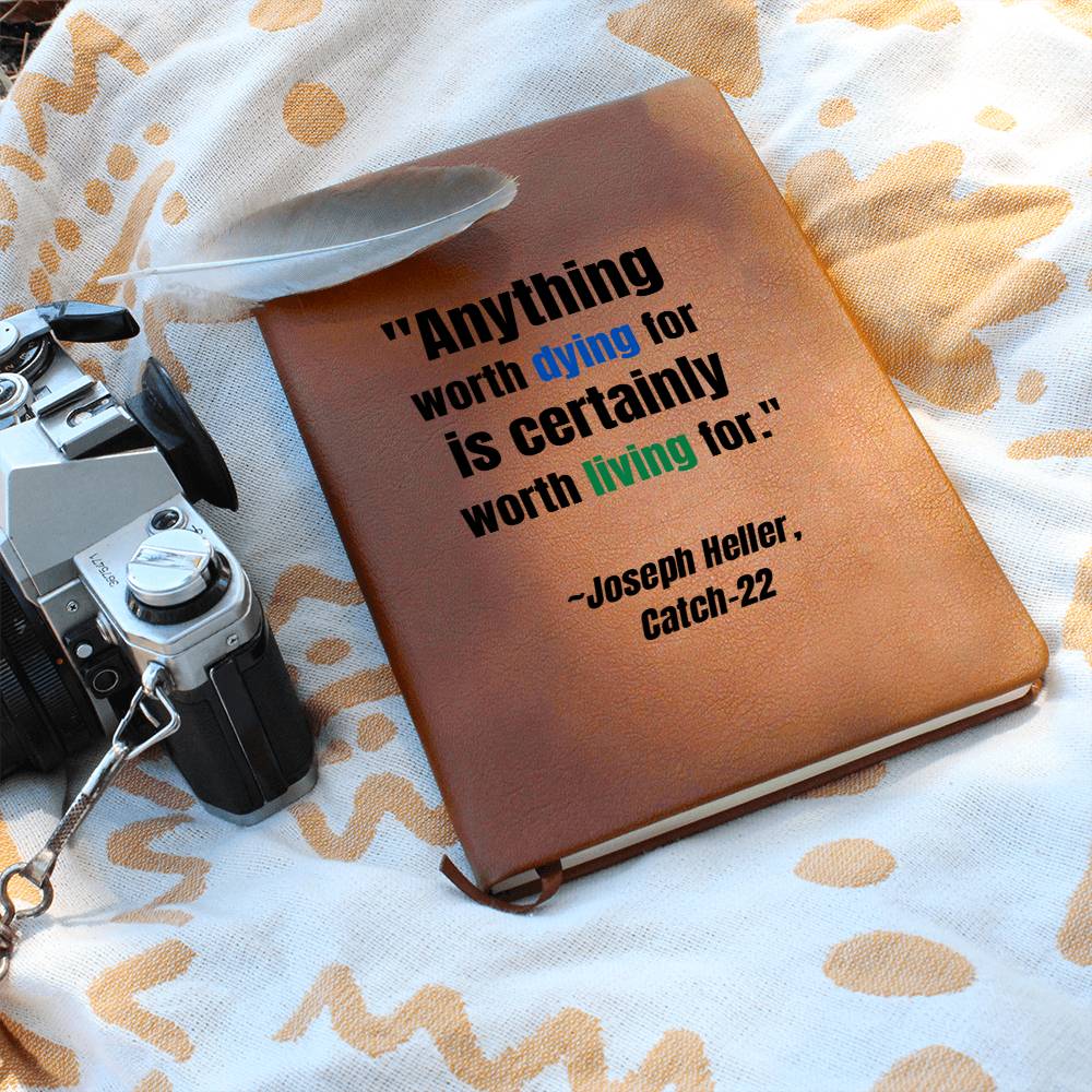 Vegan Leather Journal: Catch 22 Quote