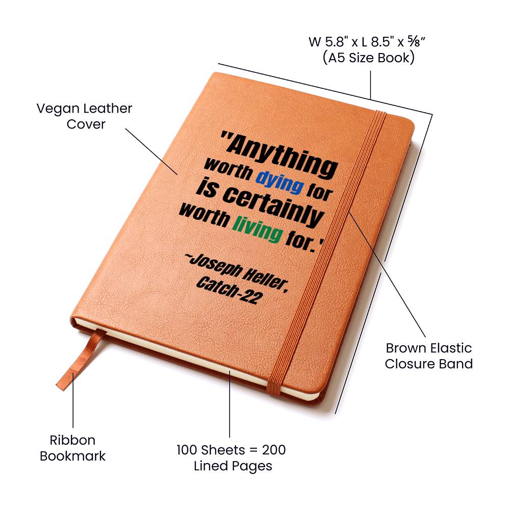 Vegan Leather Journal: Catch 22 Quote