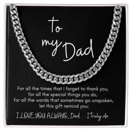 For Dad (thank you): Cuban Link Necklace