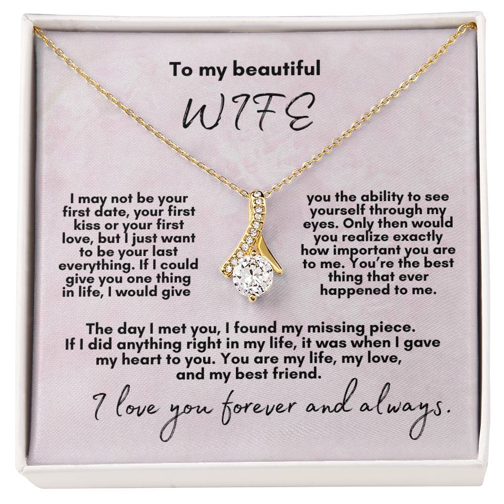 For Beautiful Wife: Alluring Beauty Necklace (Pink Card)