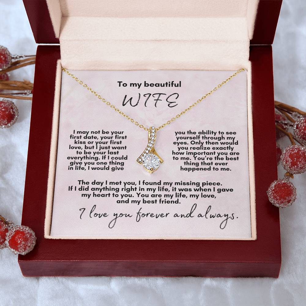 For Beautiful Wife: Alluring Beauty Necklace (Pink Card)