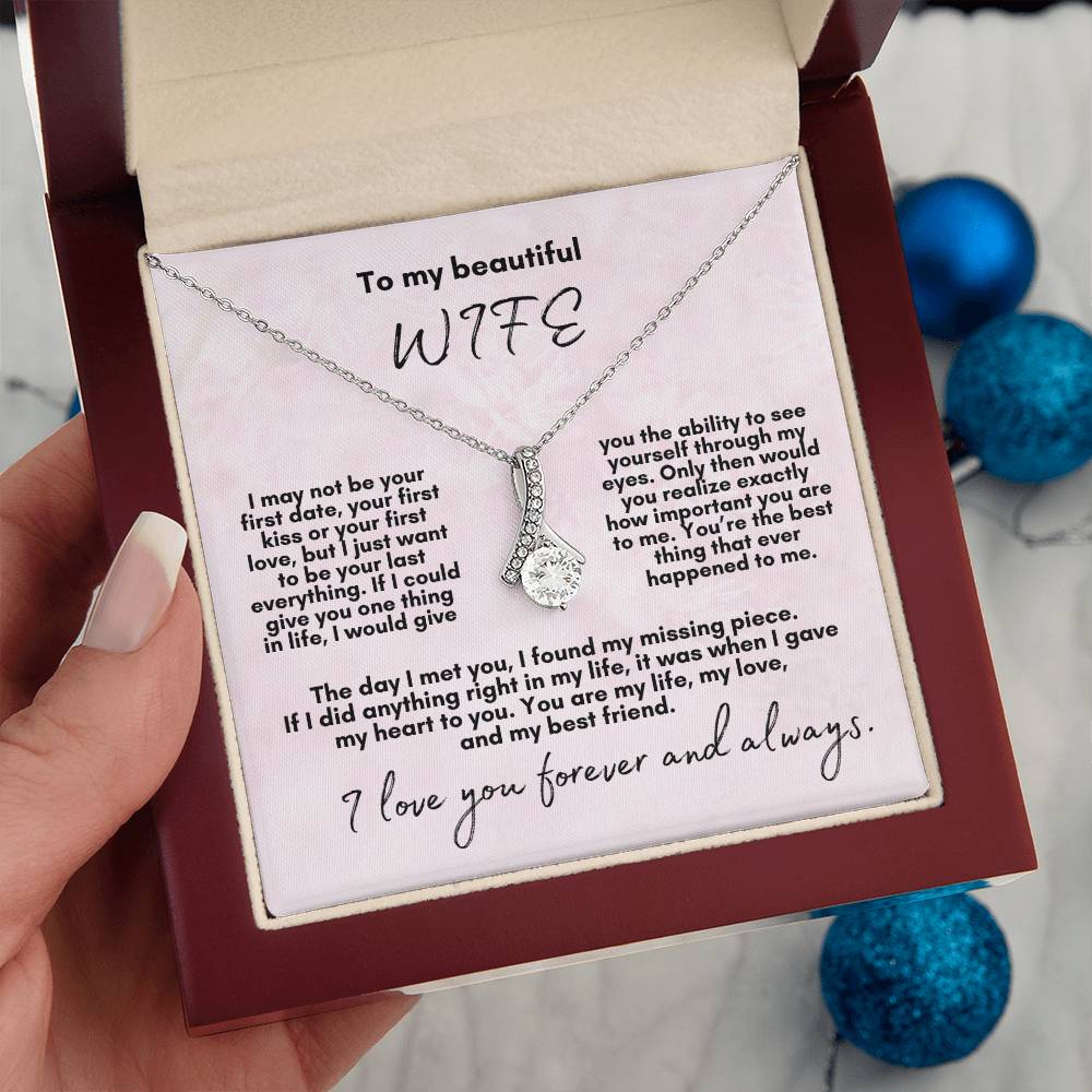 For Beautiful Wife: Alluring Beauty Necklace (Pink Card)