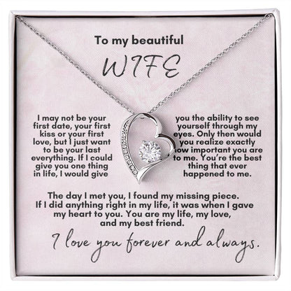 For Beautiful Wife: Forever Love Necklace