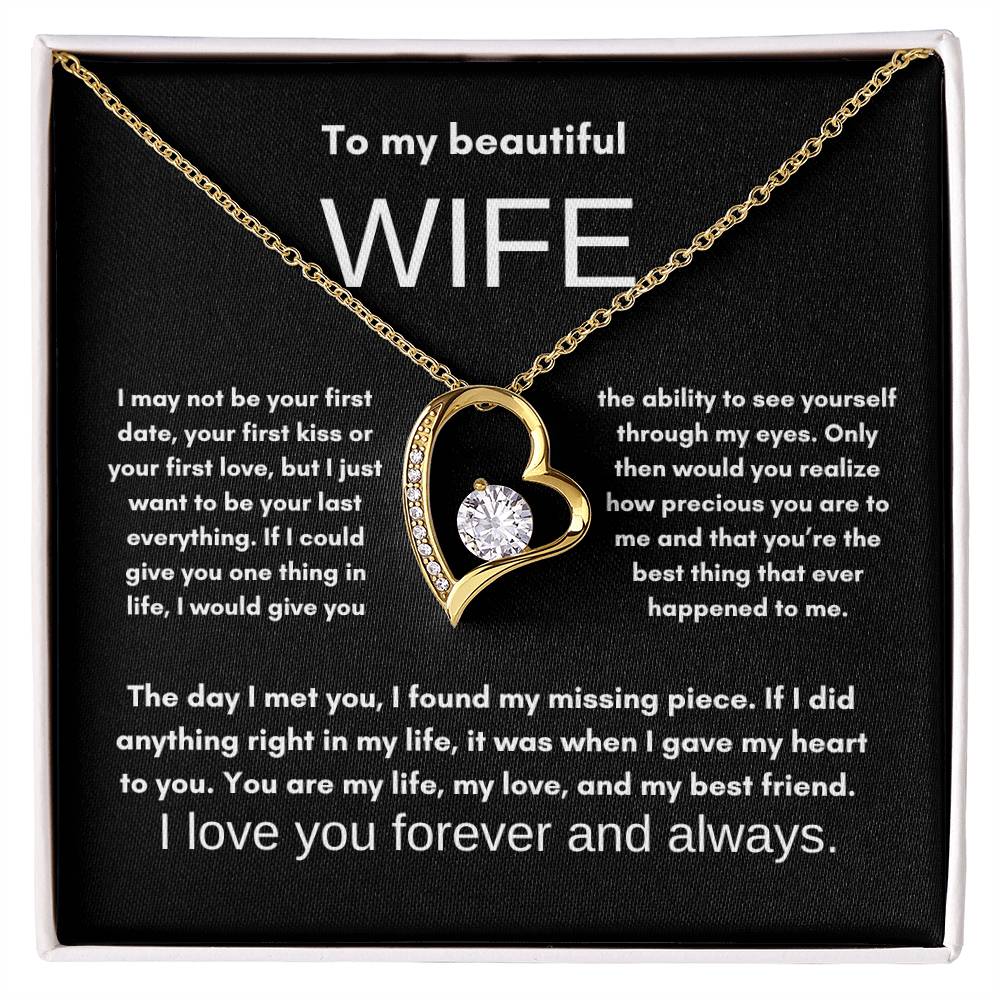 For Beautiful Wife: Forever Love Necklace