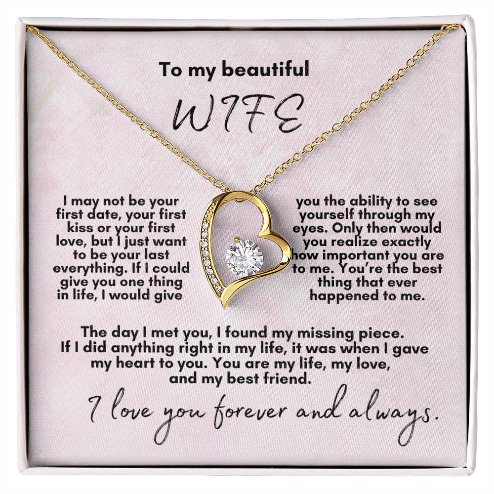 For Beautiful Wife: Forever Love Necklace