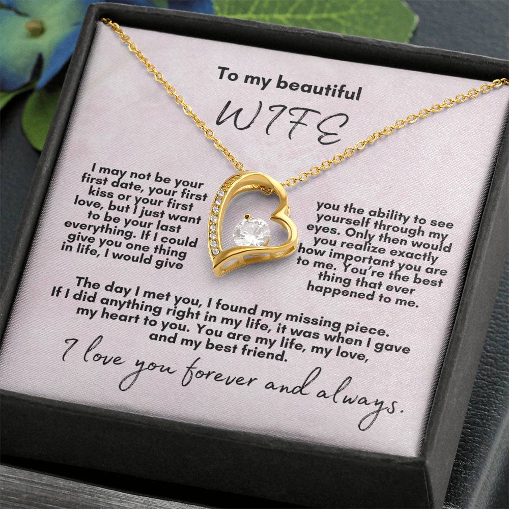 For Beautiful Wife: Forever Love Necklace